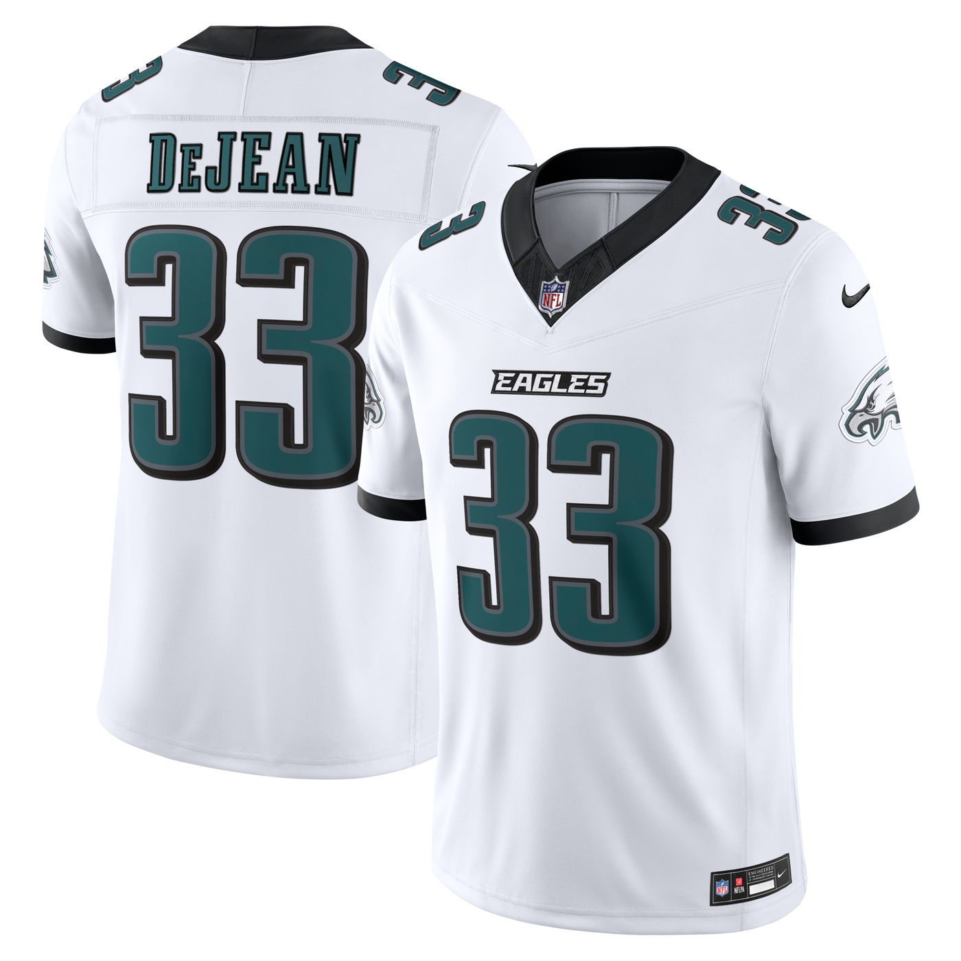 Philadelphia Eagles Cooper DeJean Nike White Vapor F.U.S.E. Stitched Limited Jersey