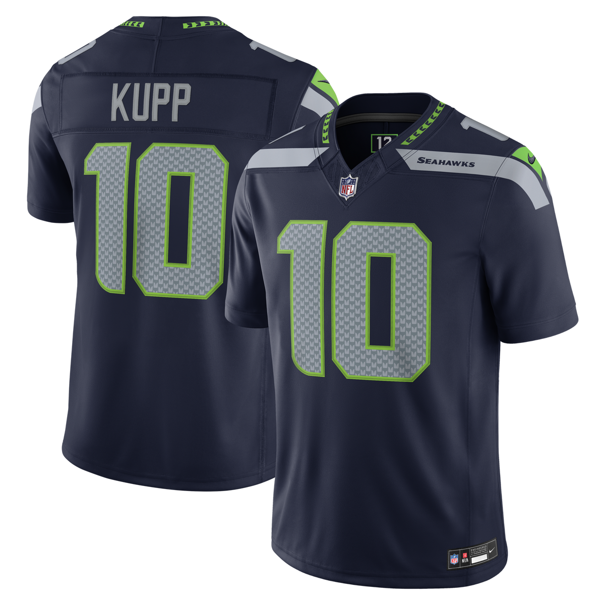 Seattle Seahawks Cooper Kupp College Navy Team Vapor F.U.S.E. Stitched Limited Jersey