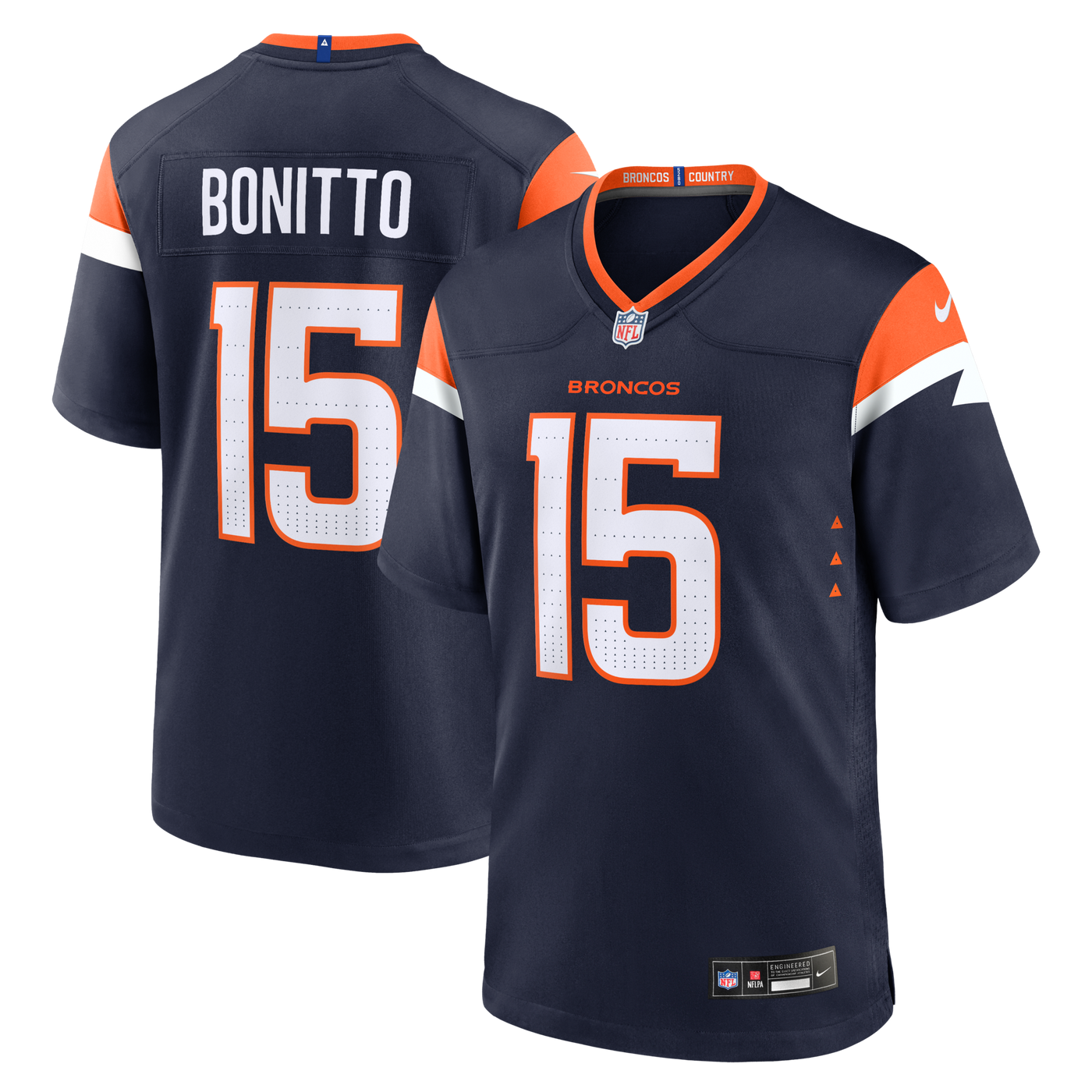 Denver Broncos Nik Bonitto Nike Navy Alternate Game Jersey