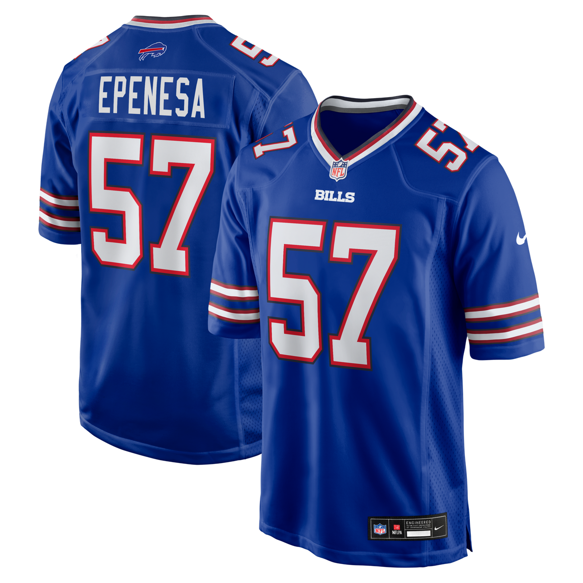 Buffalo Bills A.J. Epenesa Royal Game Player Jersey