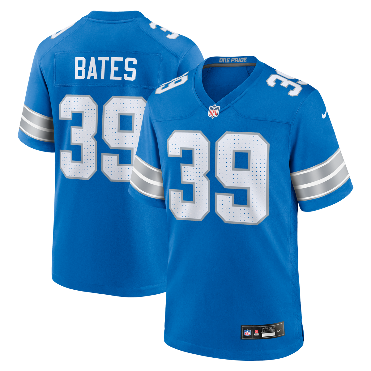 Detroit Lions Jake Bates Blue Team Game Jersey