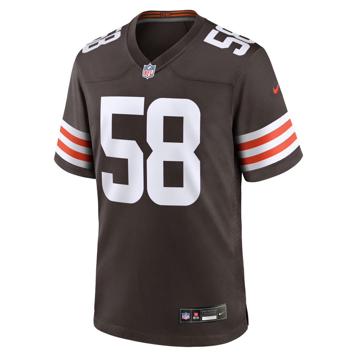 Cleveland Browns Austin Barber Brown Team Game Jersey