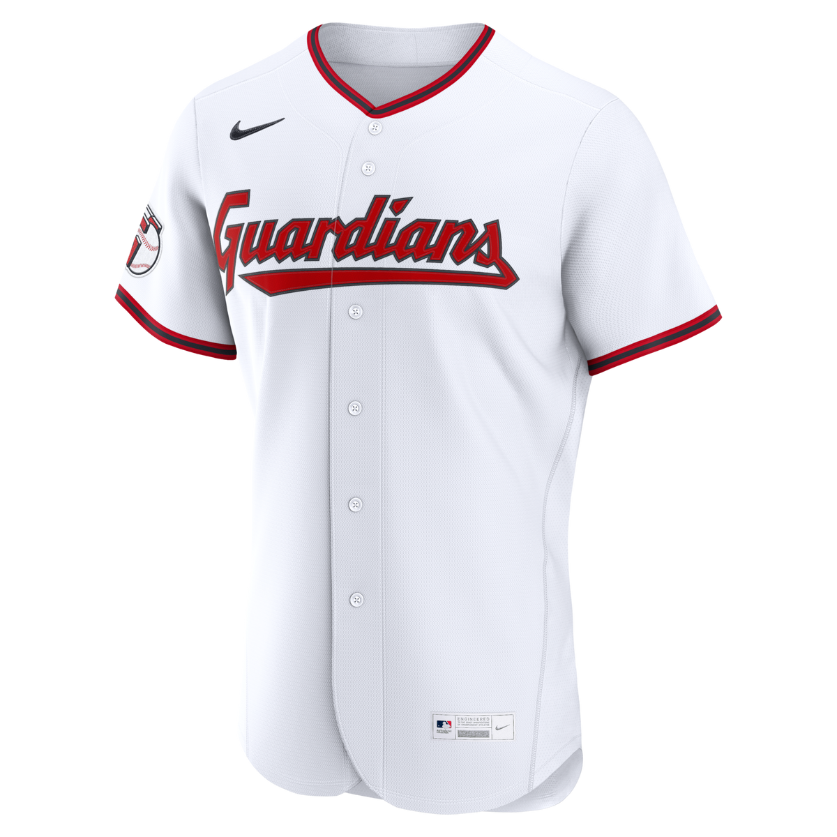 Cleveland Guardians White Home Authentic Custom Jersey