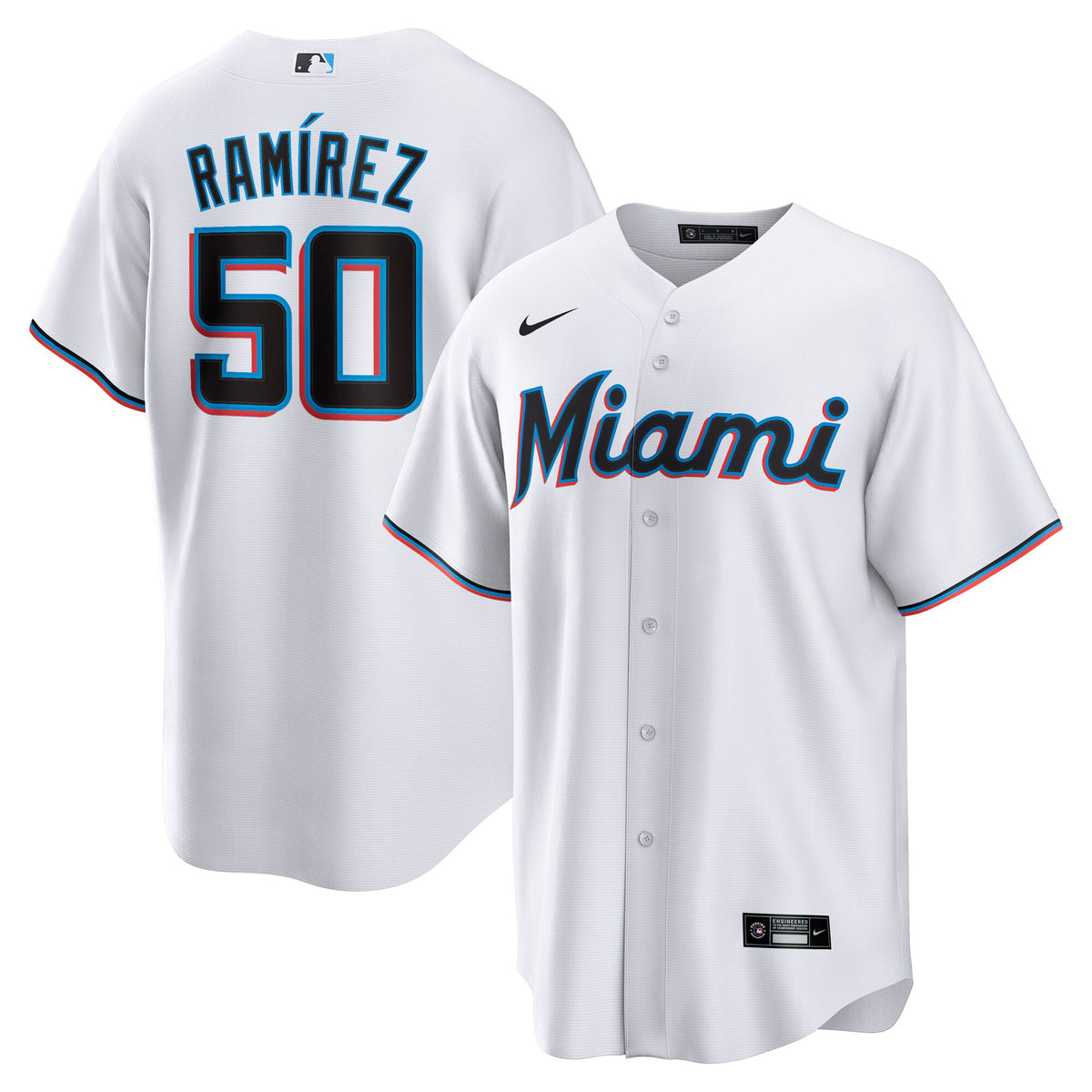 Miami Marlins Agustín Ramírez White Home Replica Jersey