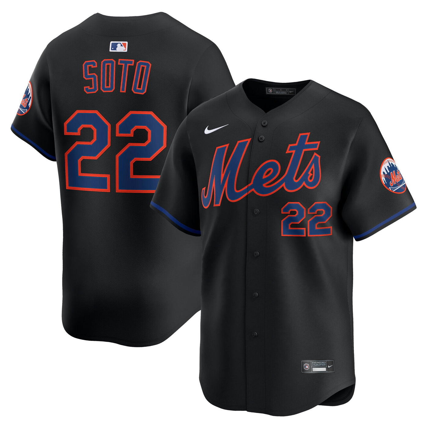 New York Mets Juan Soto Nike Black Alternate Limited Player Jersey