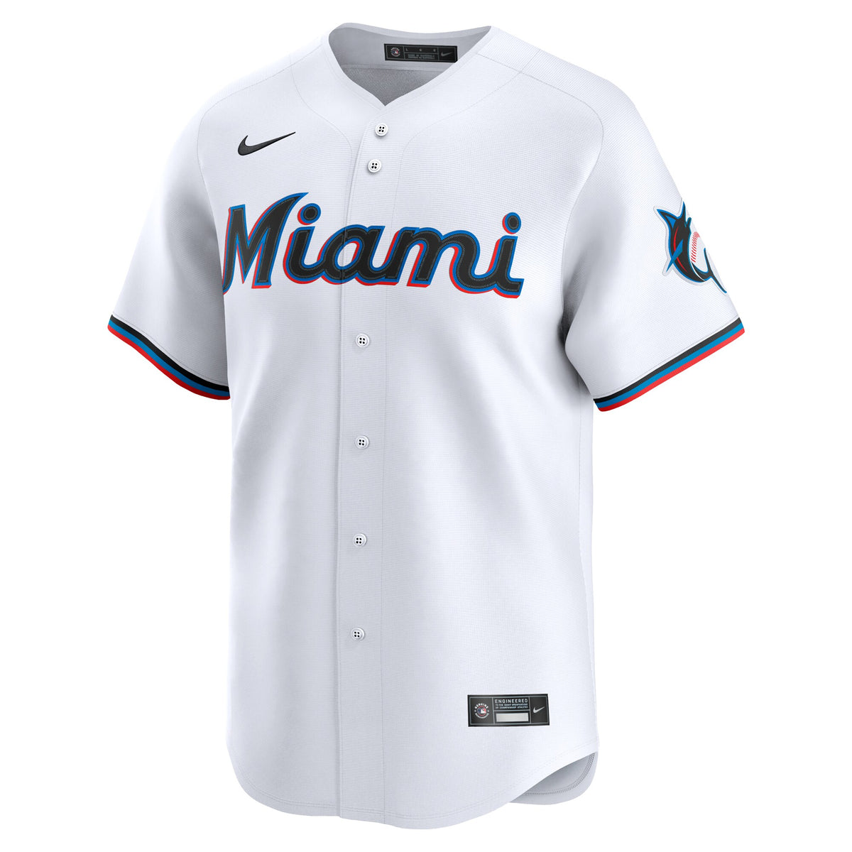 Miami Marlins White Home Limited Custom Jersey