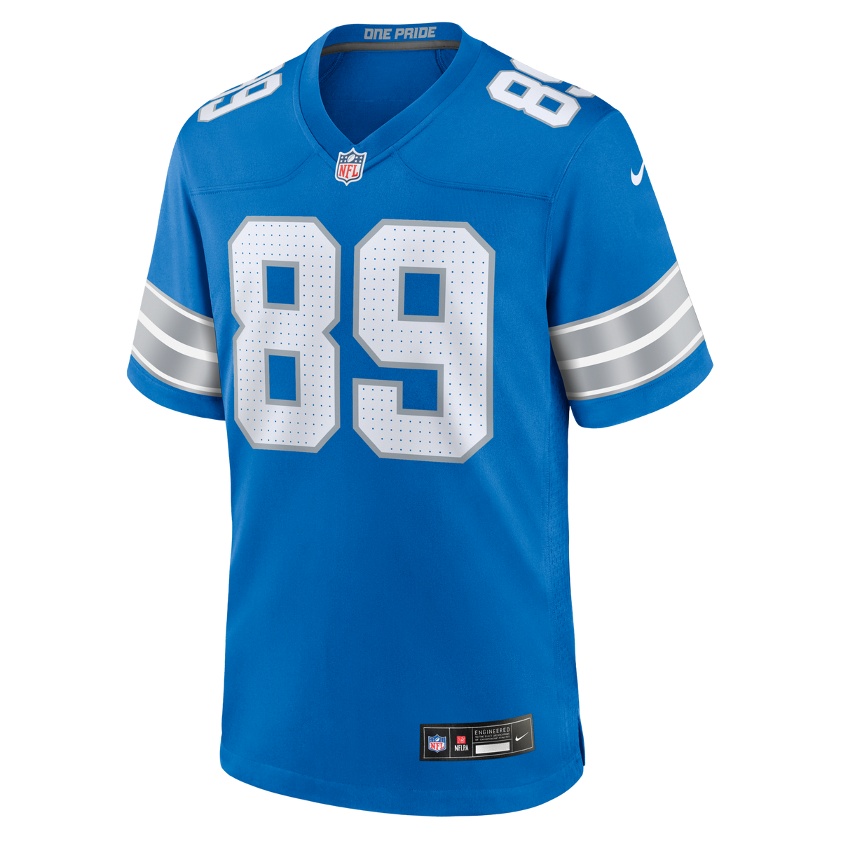 Detroit Lions Brock Wright Blue Team Game Jersey