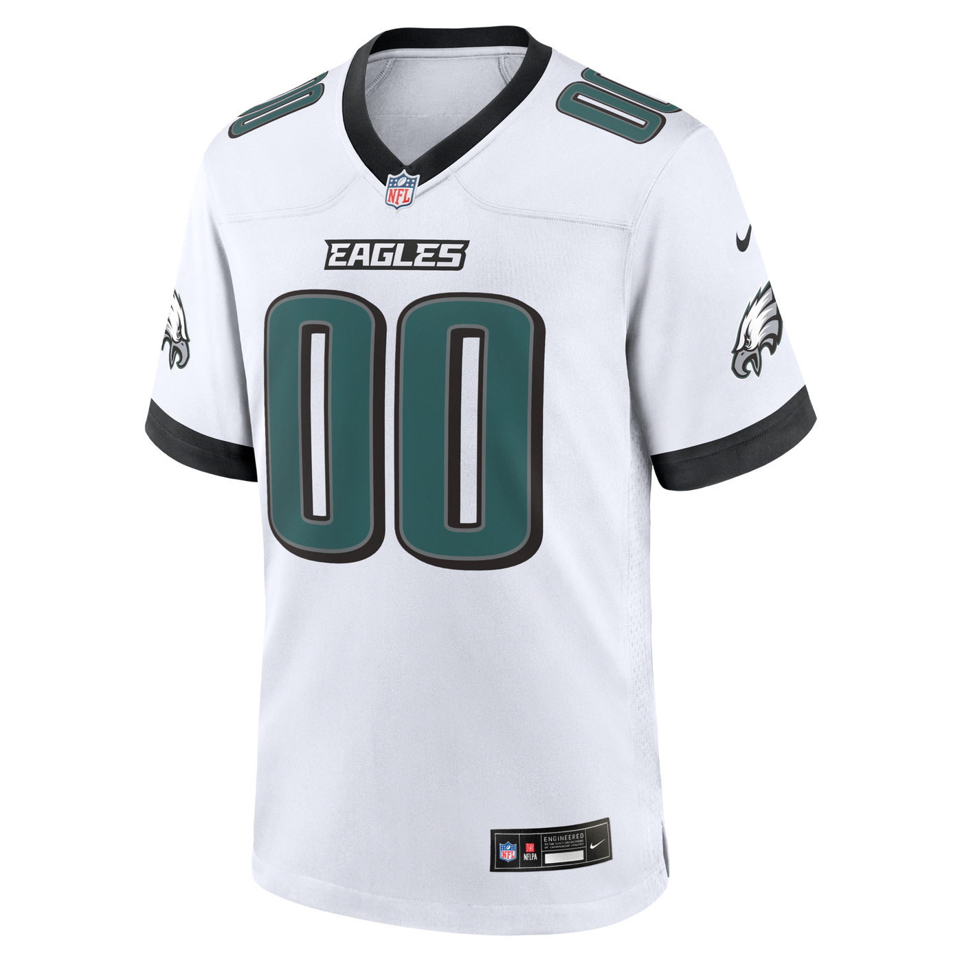 Philadelphia Eagles Nike White White Custom Game Jersey