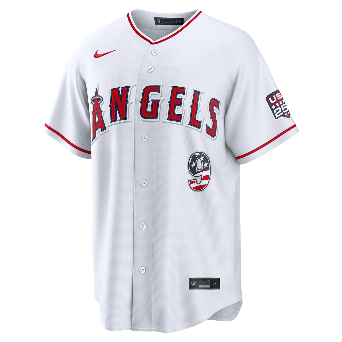 Fourth of July Los Angeles Angels Zach Neto White USA 250 Stadium Jersey