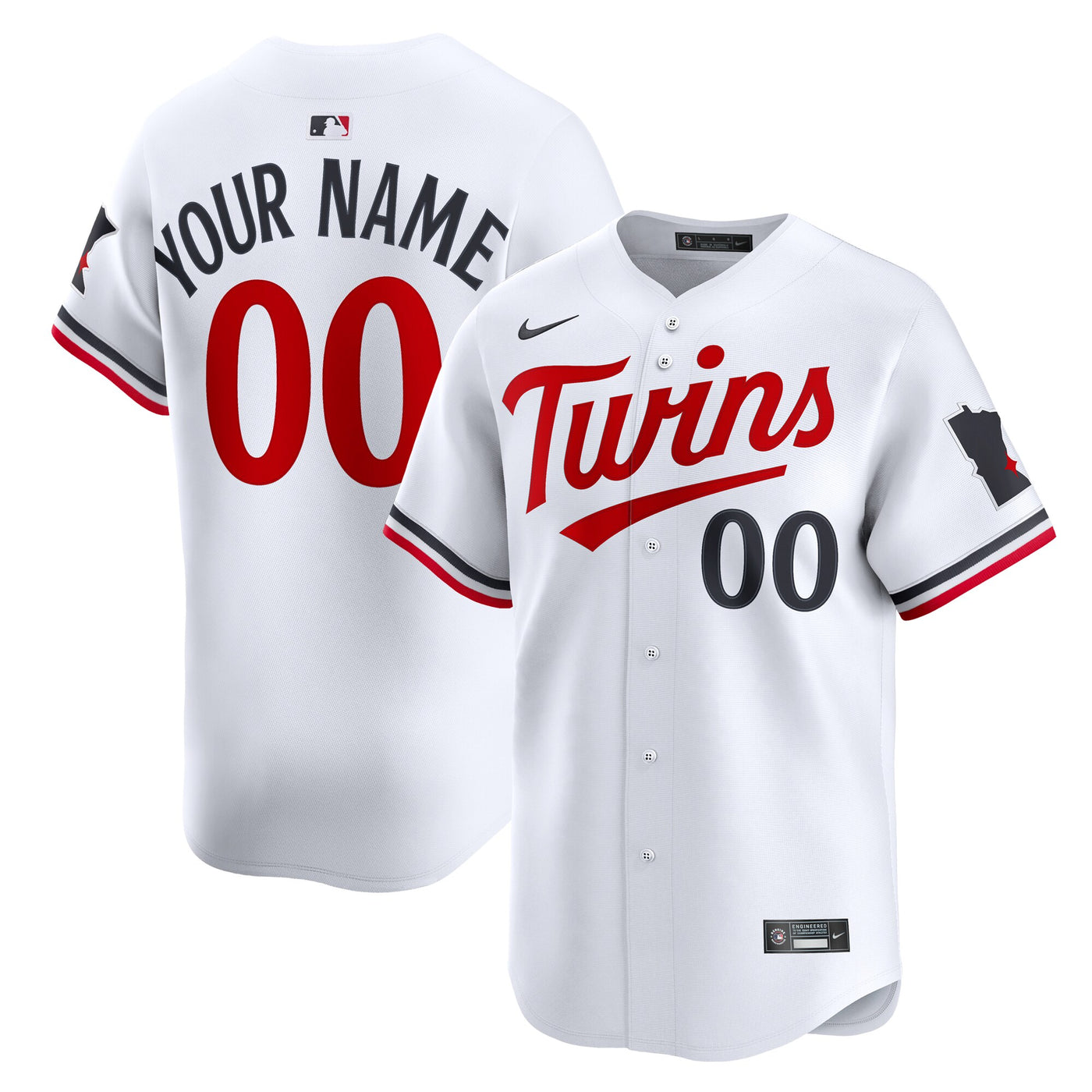 Minnesota Twins Nike White Home Limited Custom Jersey