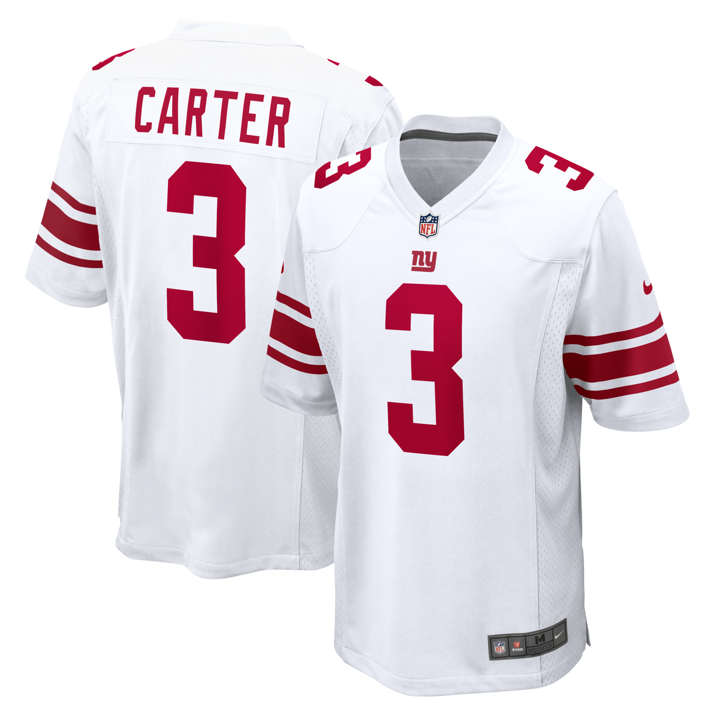 New York Giants Abdul Carter Nike White Game Jersey