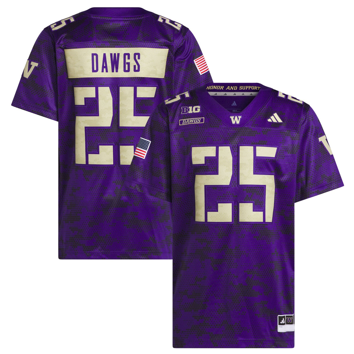 #25 Washington Huskies Honor & Support Premier Strategy Jersey - Purple