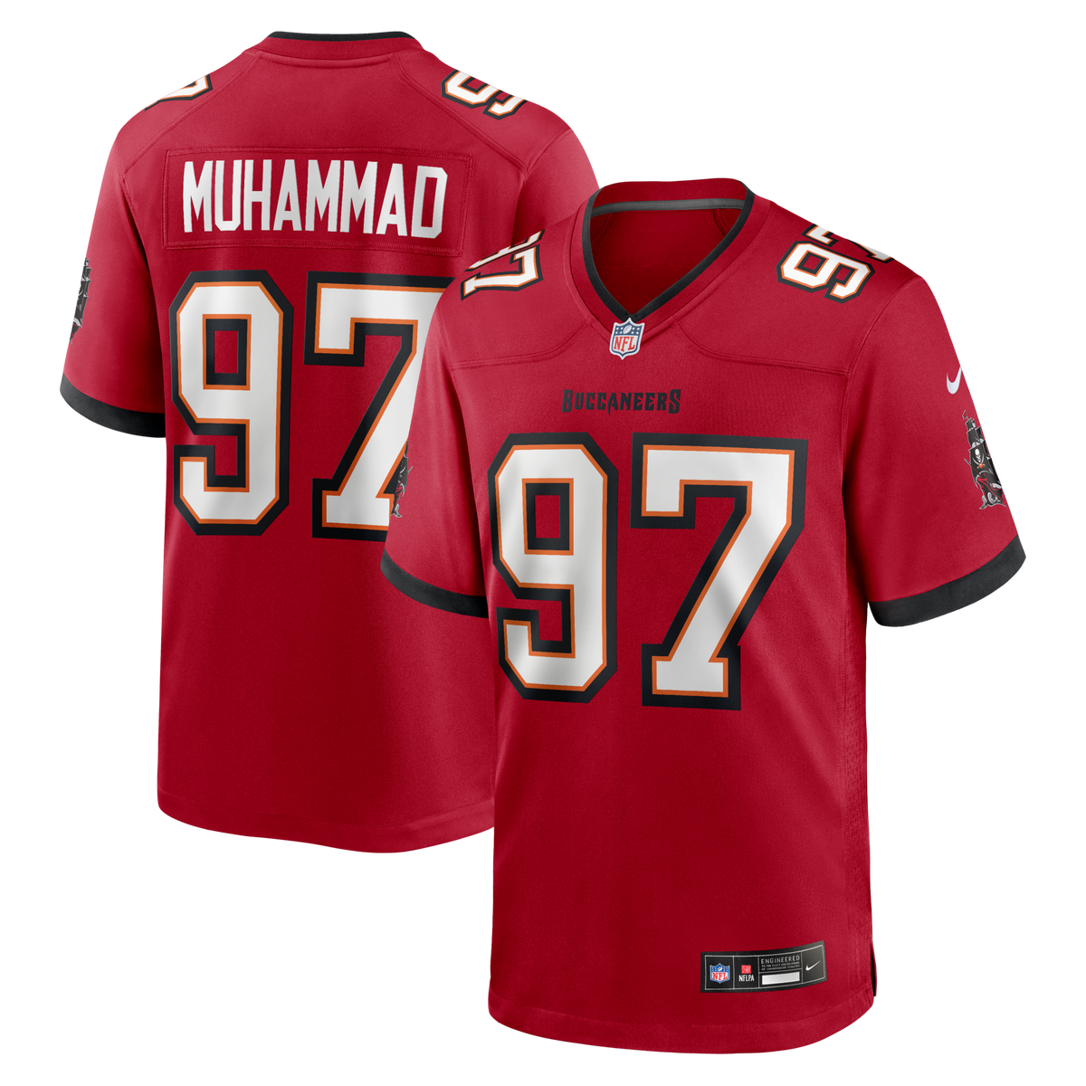 Tampa Bay Buccaneers Al-Quadin Muhammad Red Team Game Jersey