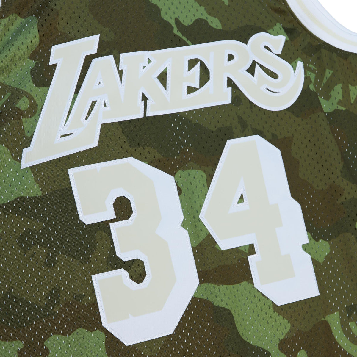 Los Angeles Lakers NBA Shaquille O'Neal Ghost Green Camo Swingman Jersey By Mitchell & Ness -