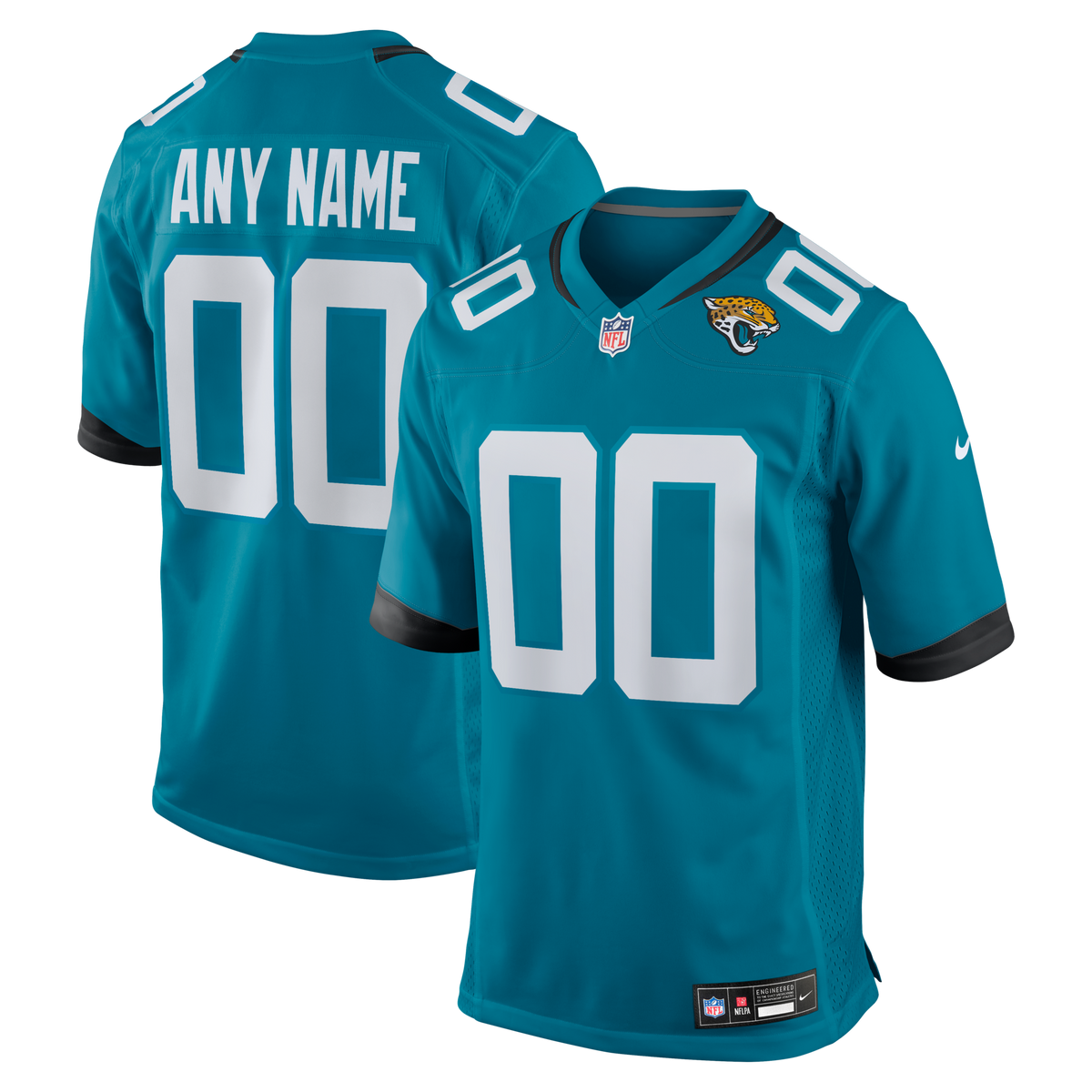 Jacksonville Jaguars Teal Custom Game Jersey