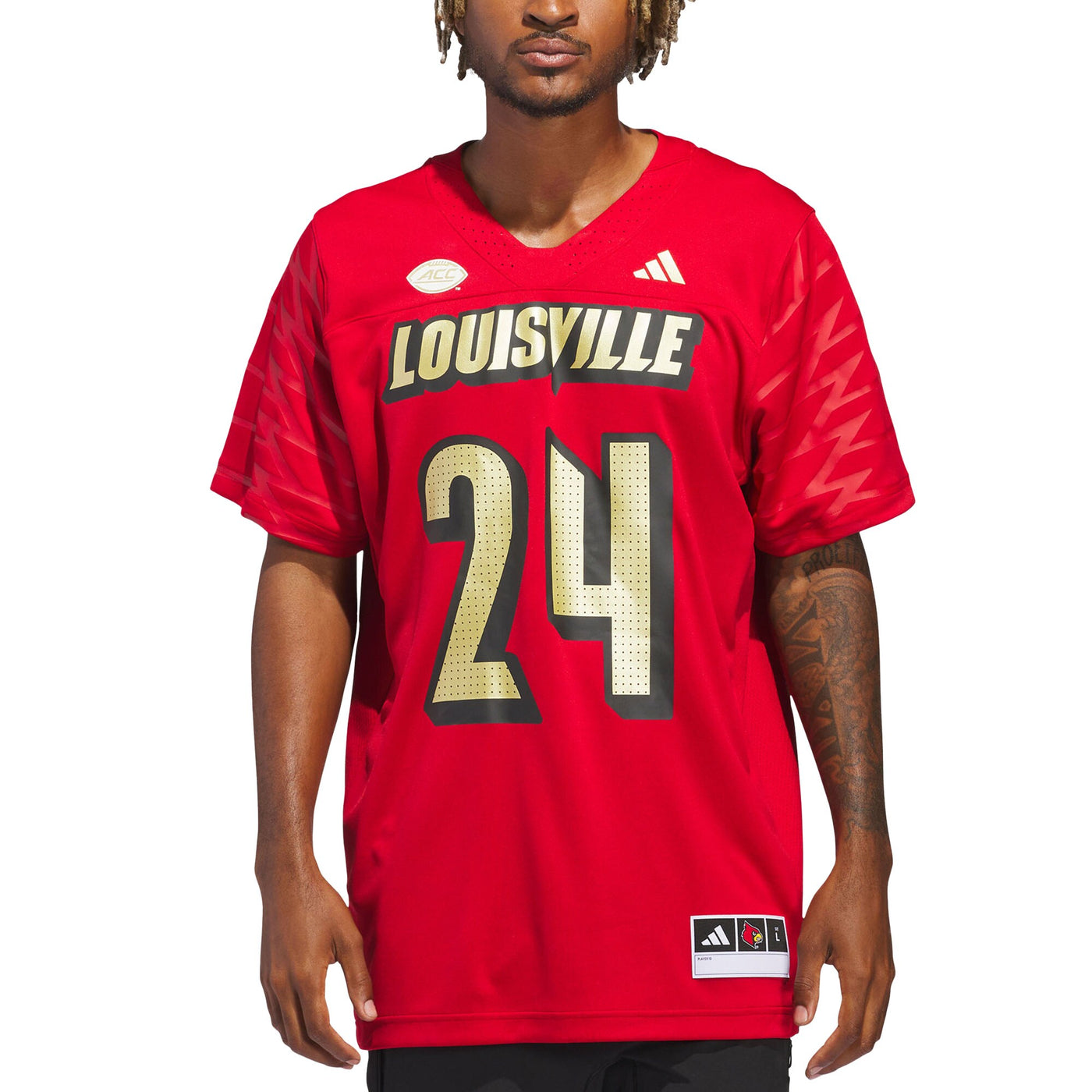 adidas #24 Red Louisville Cardinals Alternate Premier Strategy Jersey