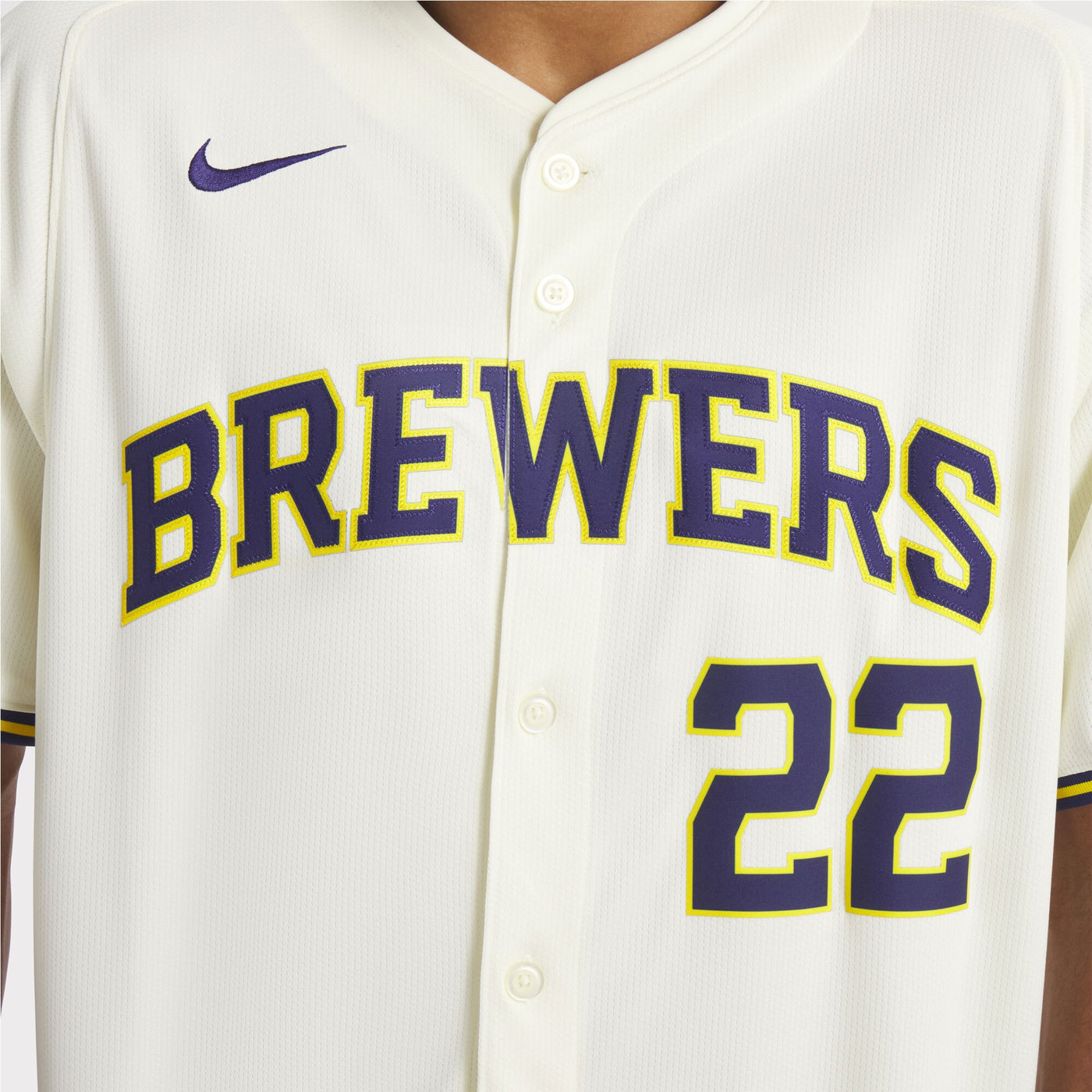 Milwaukee Brewers Christian Yelich Nike Cream Home Limited Player Jersey