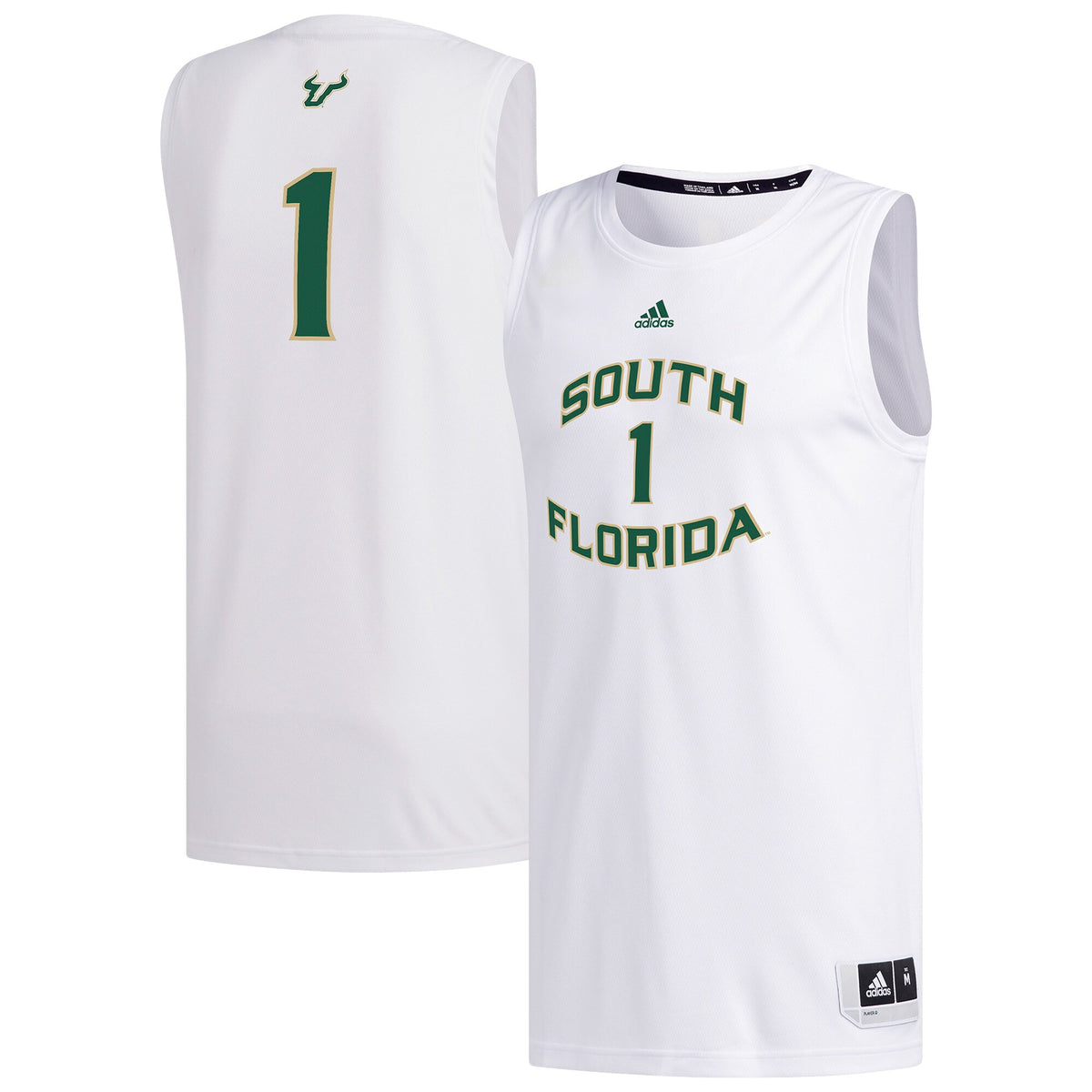 #1 South Florida Bulls Replica Basketball Jersey - White