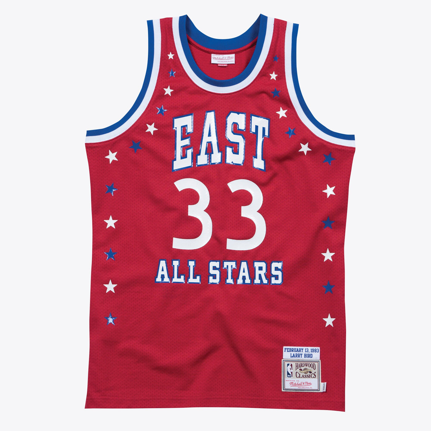 NBA All-Star East Larry Bird Authentic All-Star Jersey By Mitchell & Ness - Scarlett -