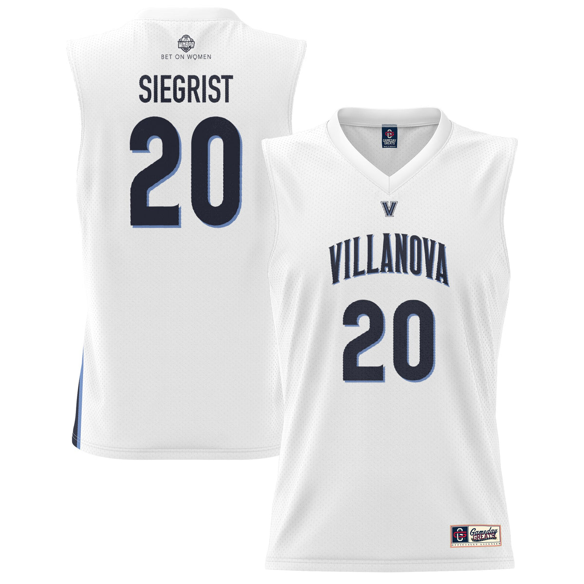 Madison Siegrist Villanova Wildcats GameDay Greats Lightweight Basketball Alumni Jersey - White