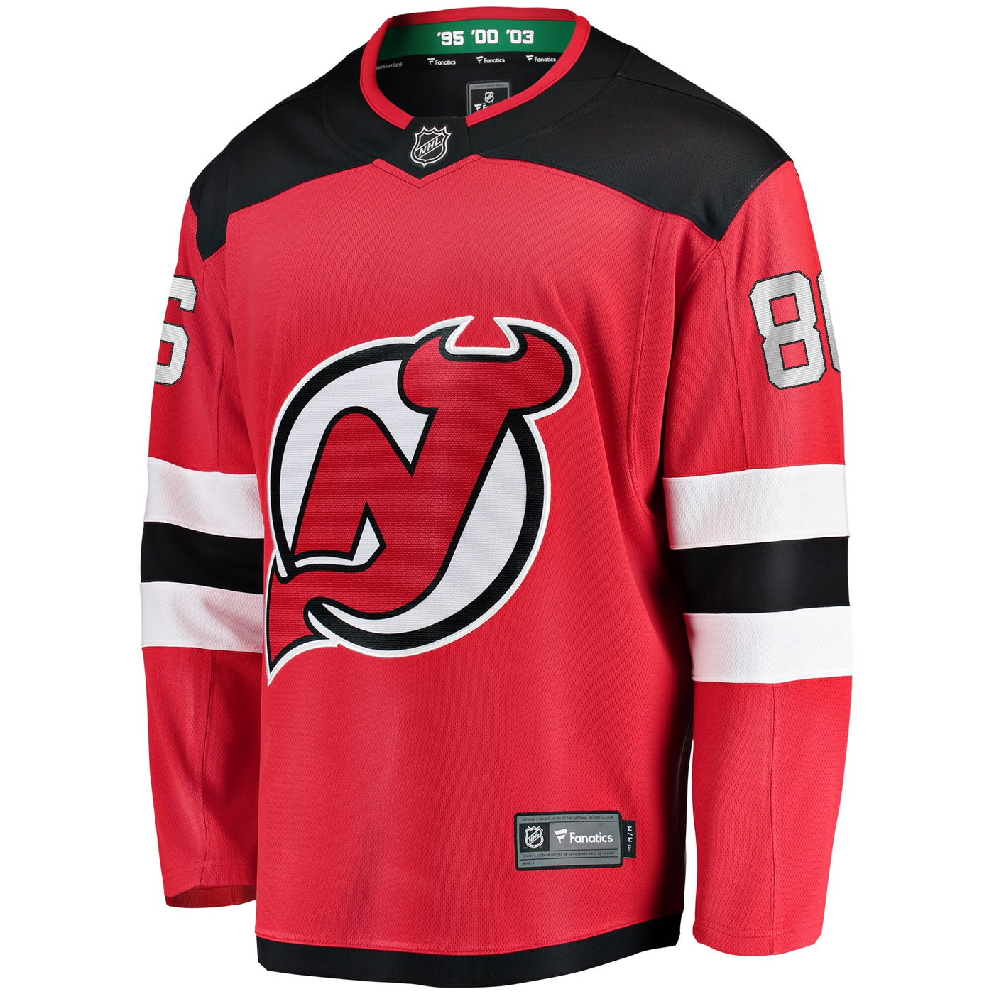 New Jersey Devils Jack Hughes Fanatics Red Breakaway Player Jersey
