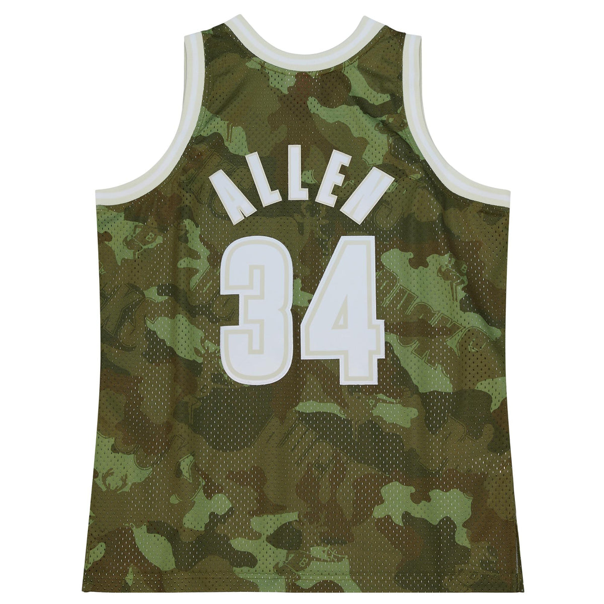 Milwaukee Bucks NBA Ray Allen 2000 Ghost Green Camo Swingman Jersey By Mitchell & Ness -