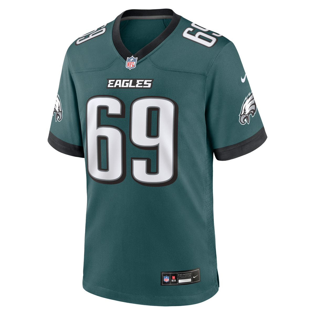 Philadelphia Eagles Landon Dickerson Midnight Green Team Game Jersey