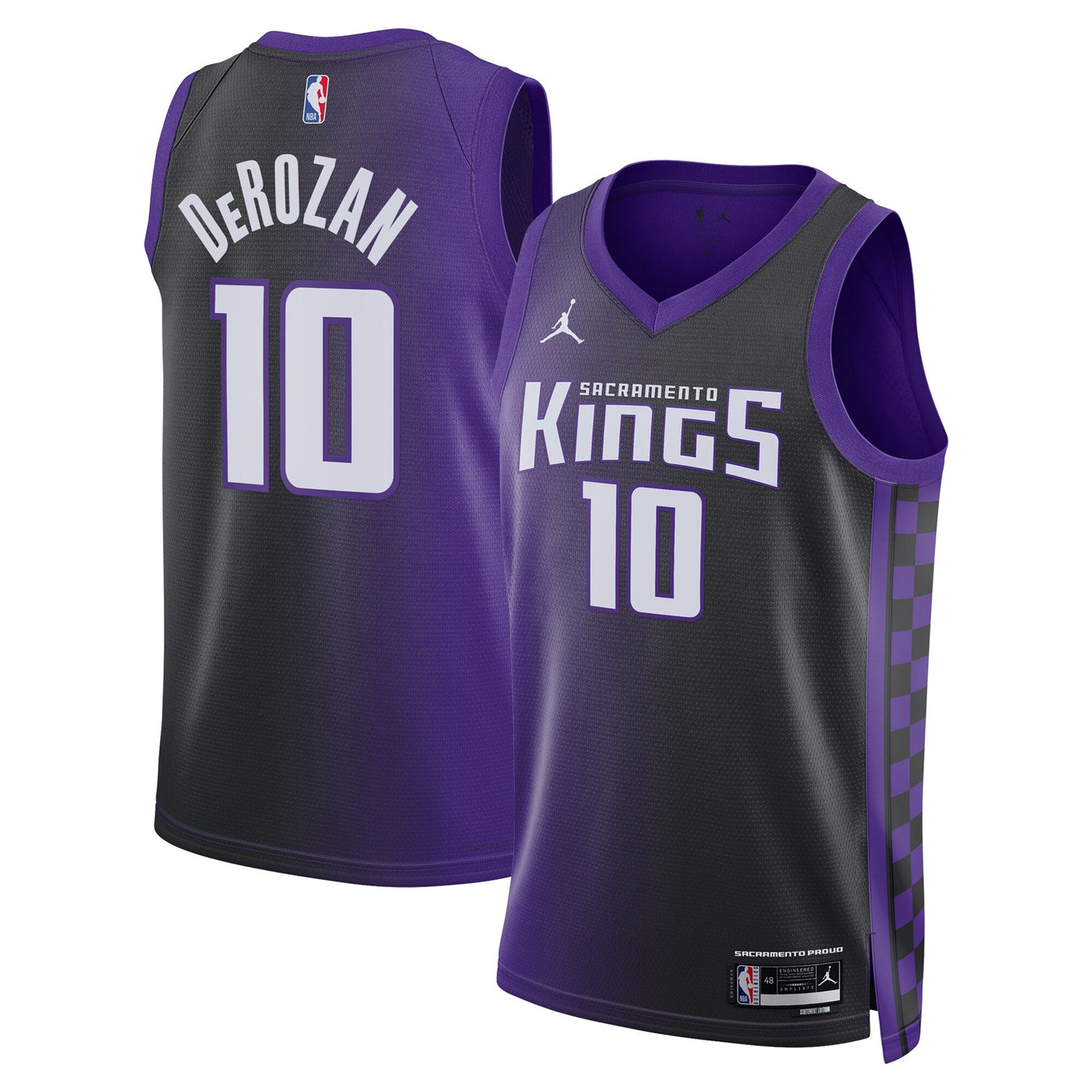 Sacramento Kings Jordan Brand Statement Edition Swingman Jersey - Purple - DeMar DeRozan
