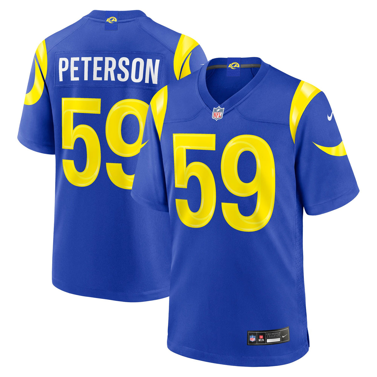 Los Angeles Rams Darryl Peterson Royal Game Jersey