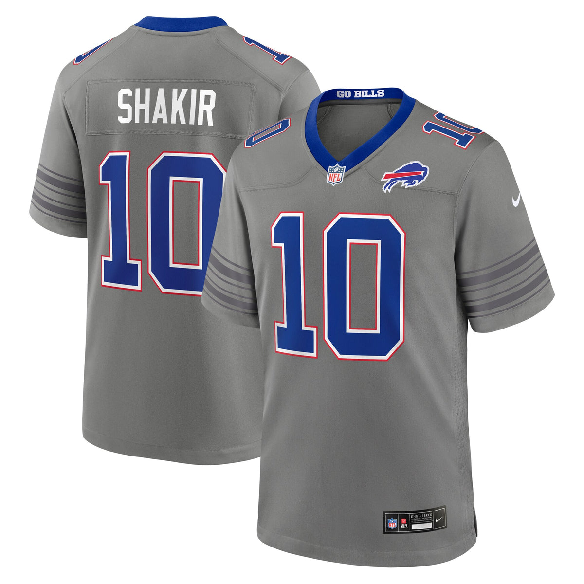 Buffalo Bills Khalil Shakir Gray Nickel City Game Jersey