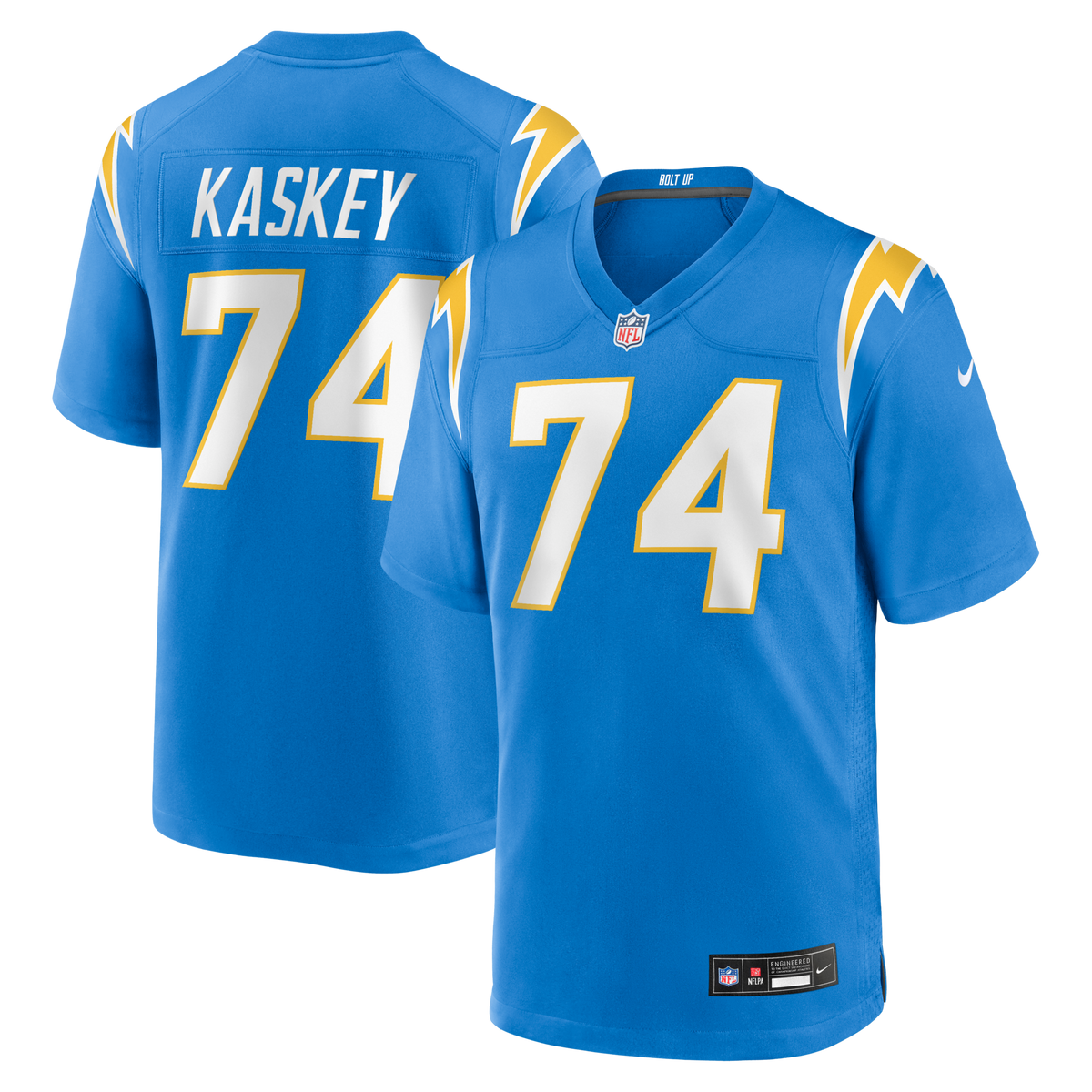 Los Angeles Chargers Matt Kaskey Powder Blue Team Game Jersey