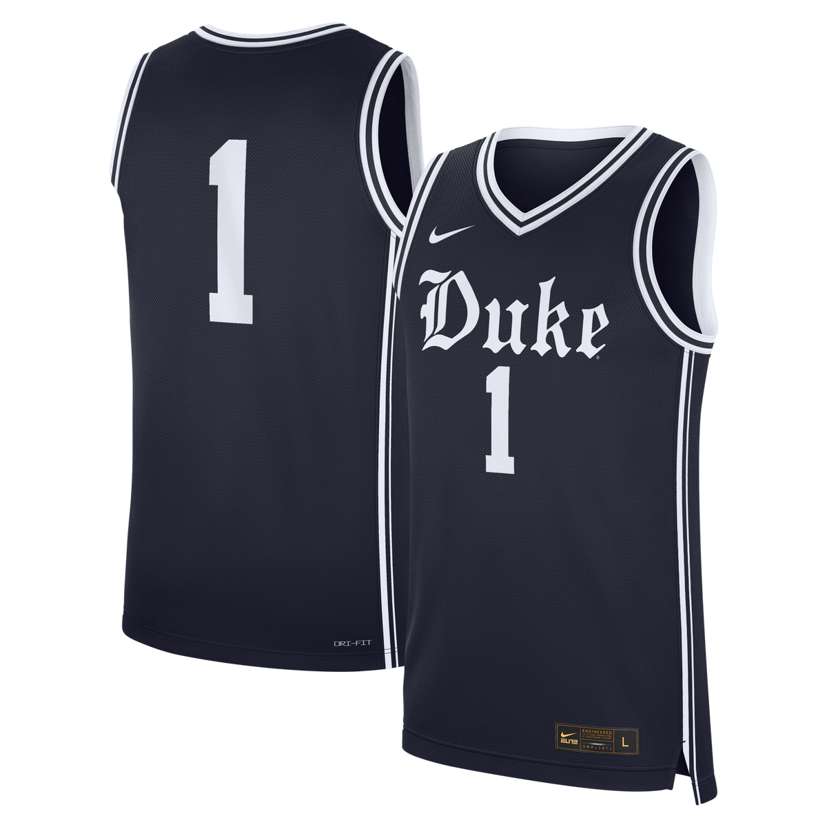 Duke Blue Devils #1 Alternate Replica Basketball Jersey - Navy