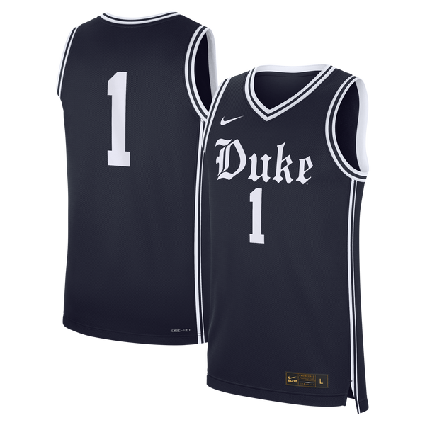 Duke Blue Devils #1 Alternate Replica Basketball Jersey - Navy