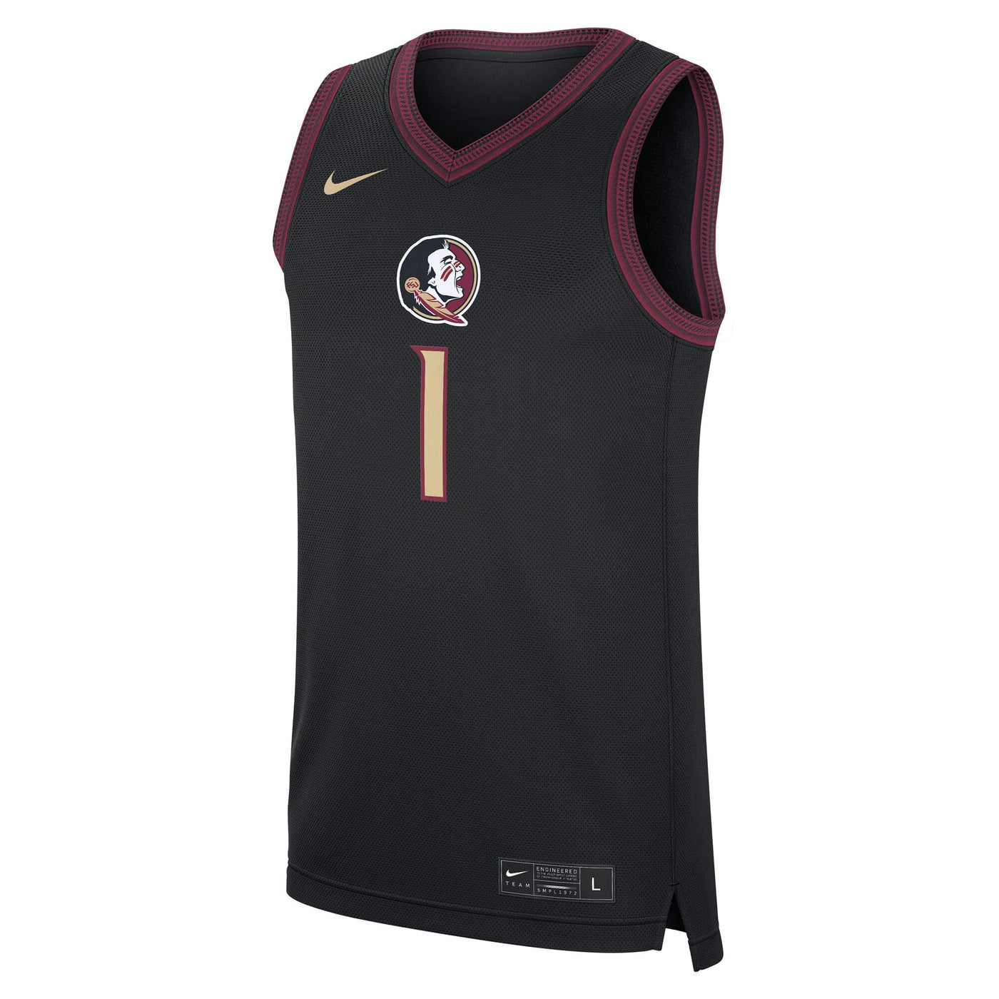 Nike #1 Black Florida State Seminoles Alternate Replica Jersey
