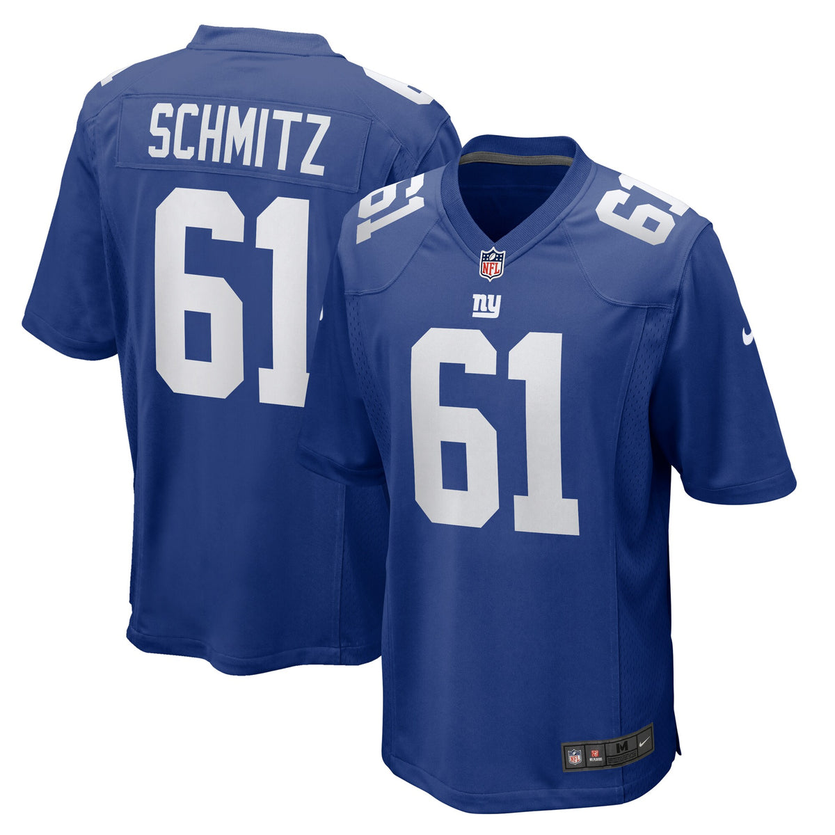 New York Giants John Michael Schmitz Royal Team Game Jersey