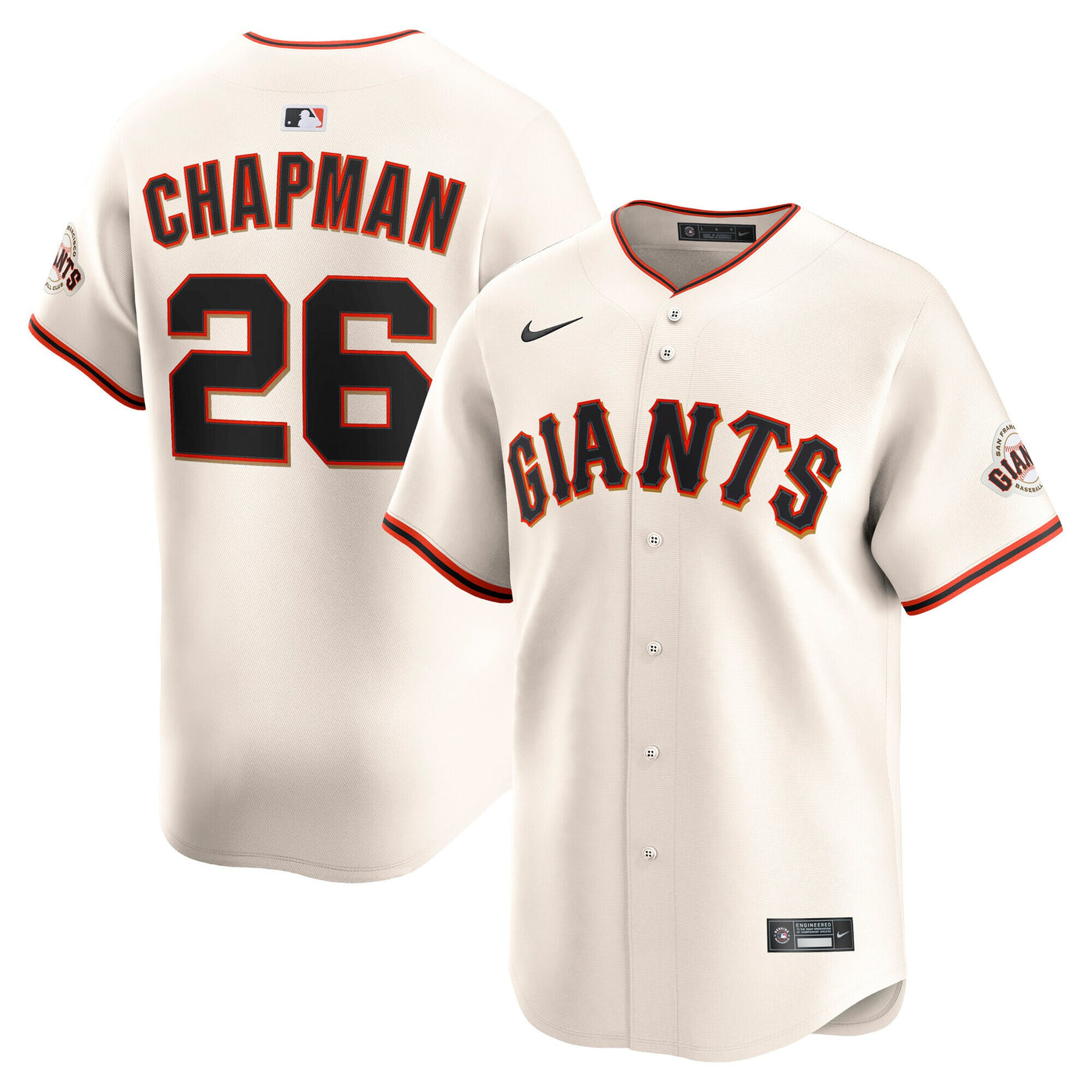 San Francisco Giants Matt Chapman Nike Cream Home Limited Player Jersey