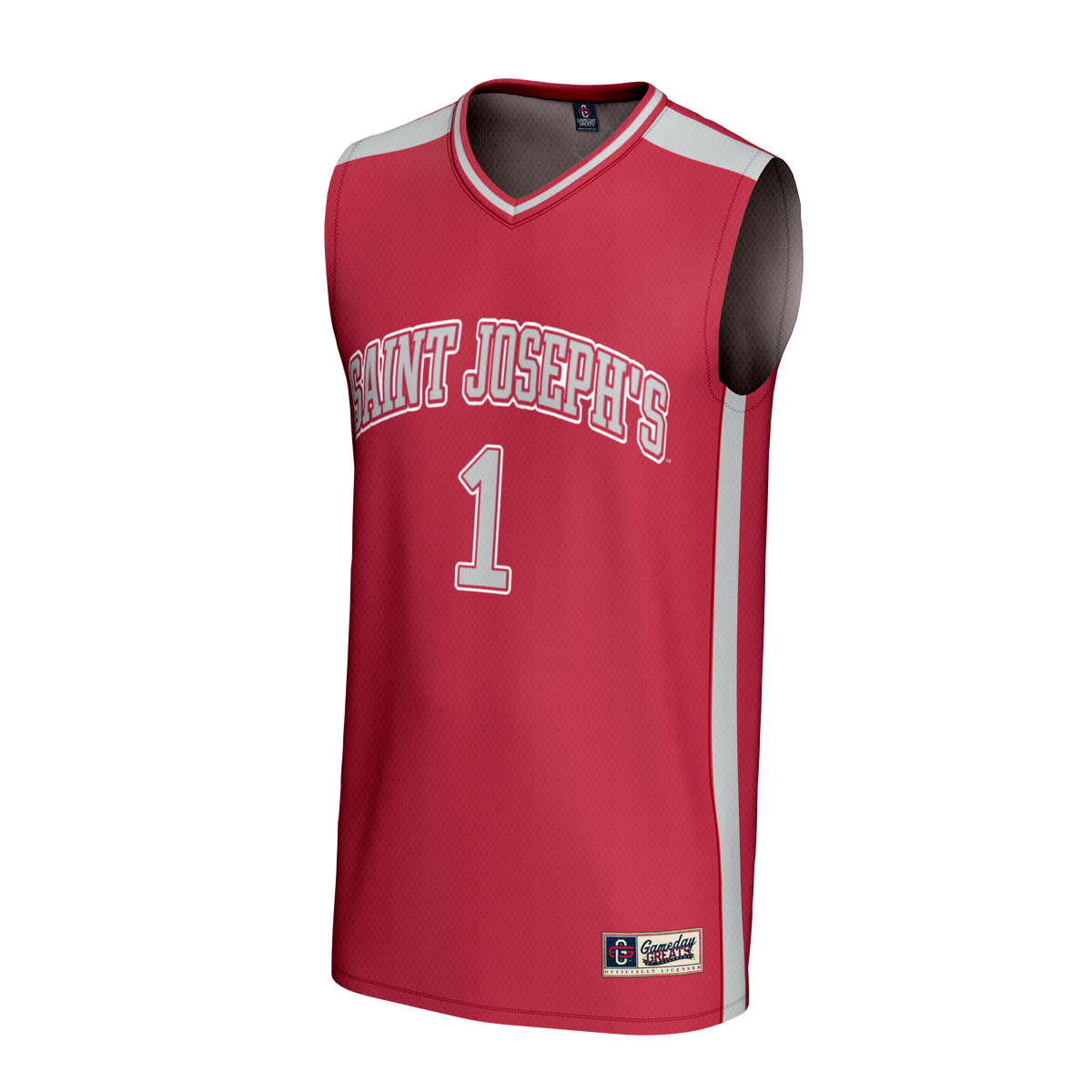 #1 Saint Joseph's Hawks GameDay Greats Lightweight Collegiate Basketball Fashion Jersey - Crimson