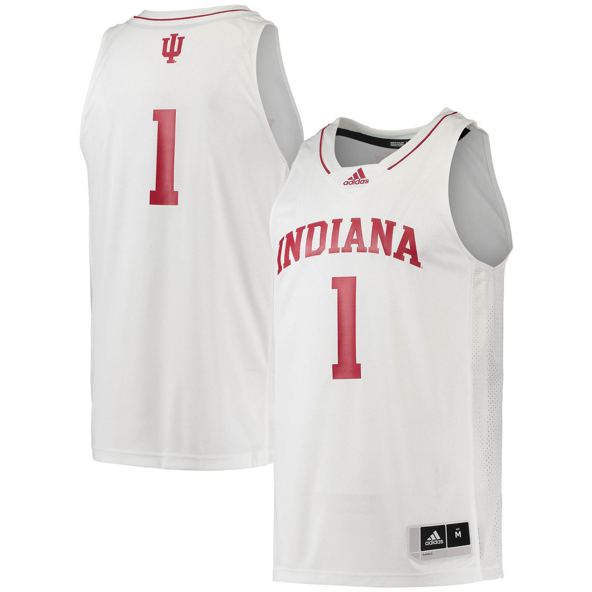 #1 Indiana Hoosiers Swingman Team Basketball Jersey - White