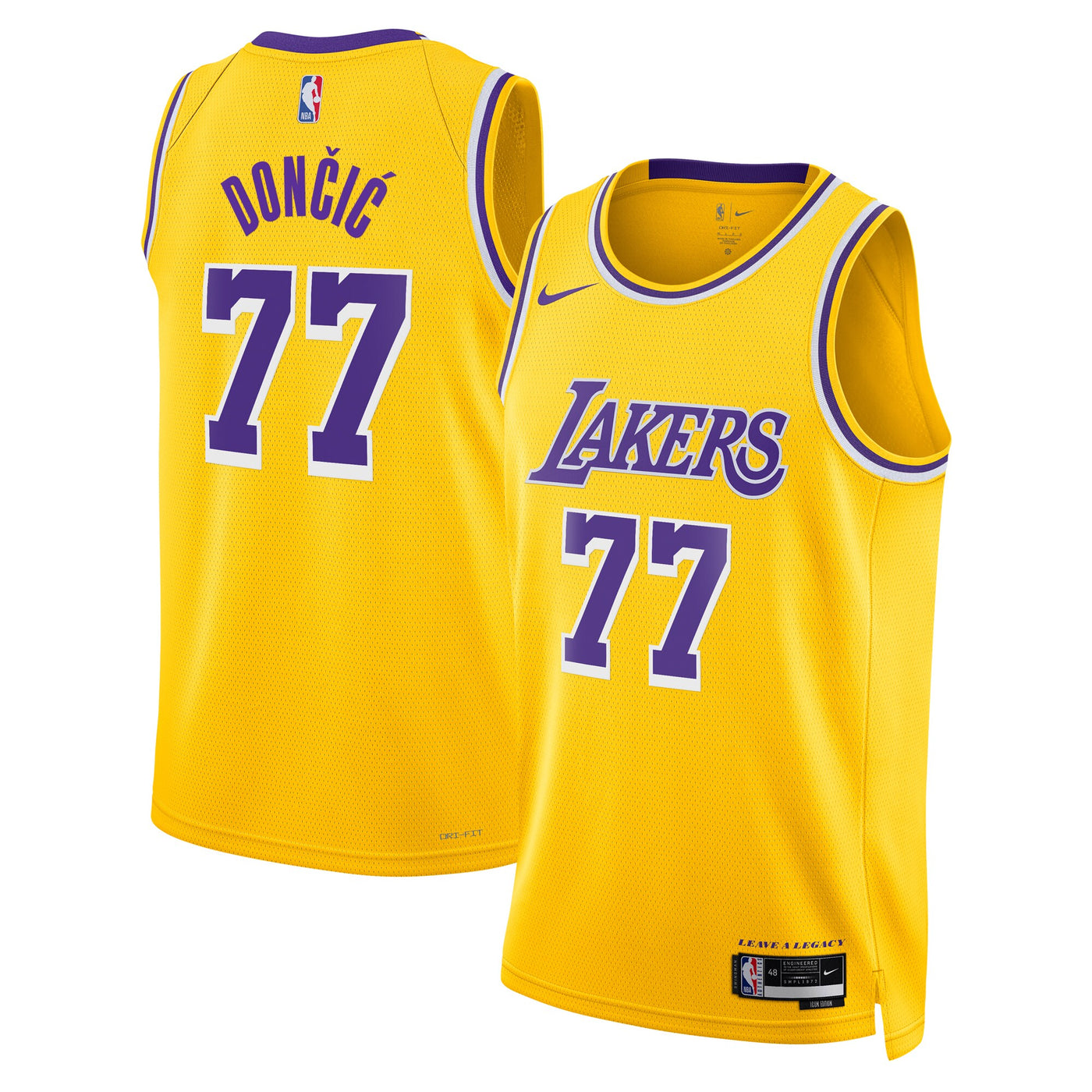 Los Angeles Lakers Nike Icon Edition Swingman Jersey - Gold - Luka Dončić