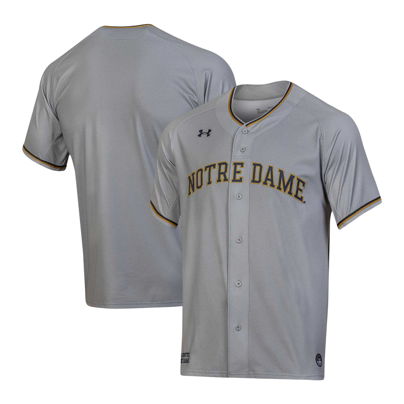 Under Armour Gray Notre Dame Fighting Irish Replica Baseball Jersey