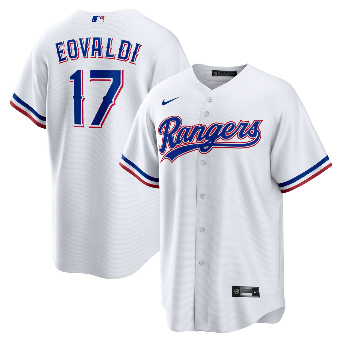 Texas Rangers Nathan Eovaldi White Home Replica Player Jersey