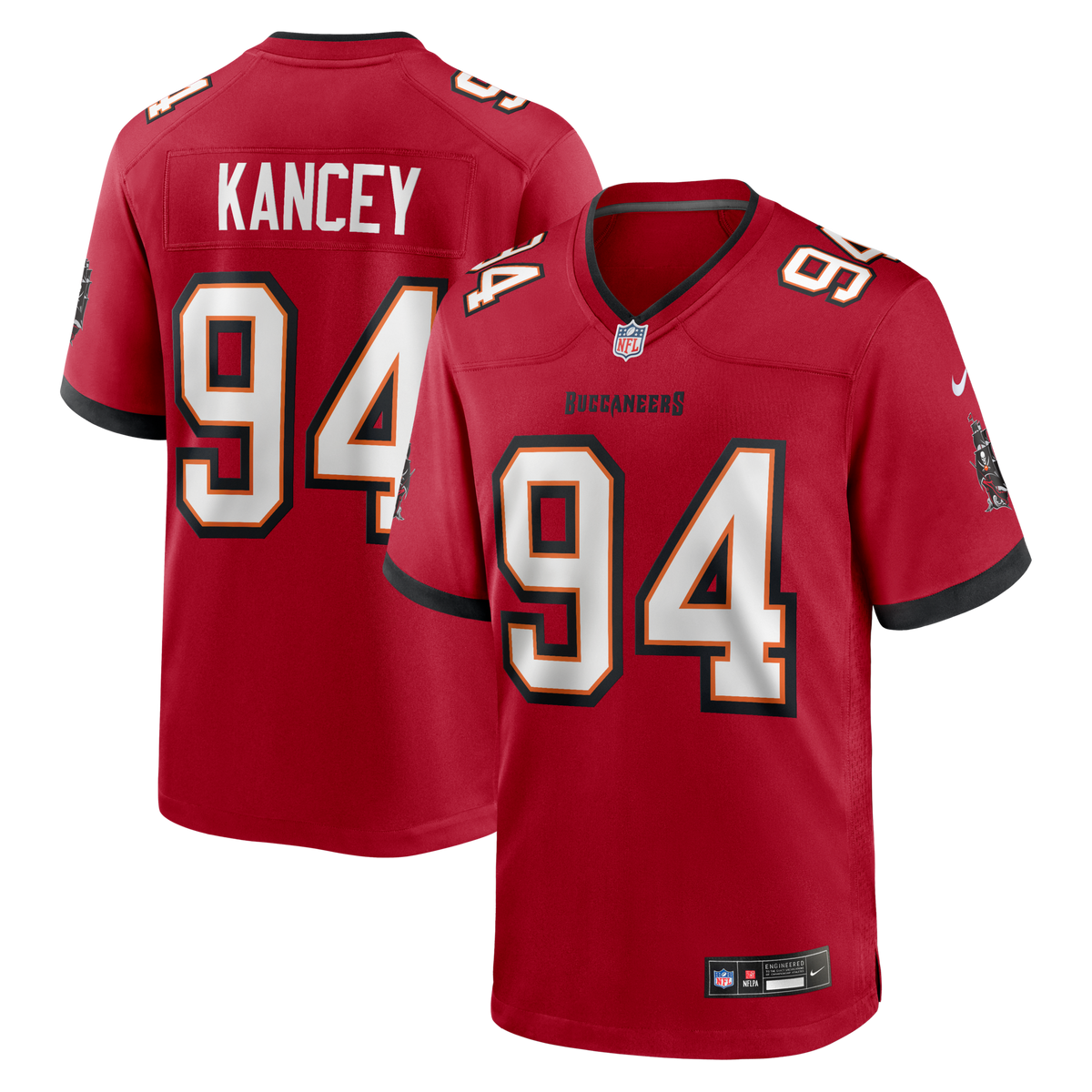 Tampa Bay Buccaneers Calijah Kancey Red Game Jersey