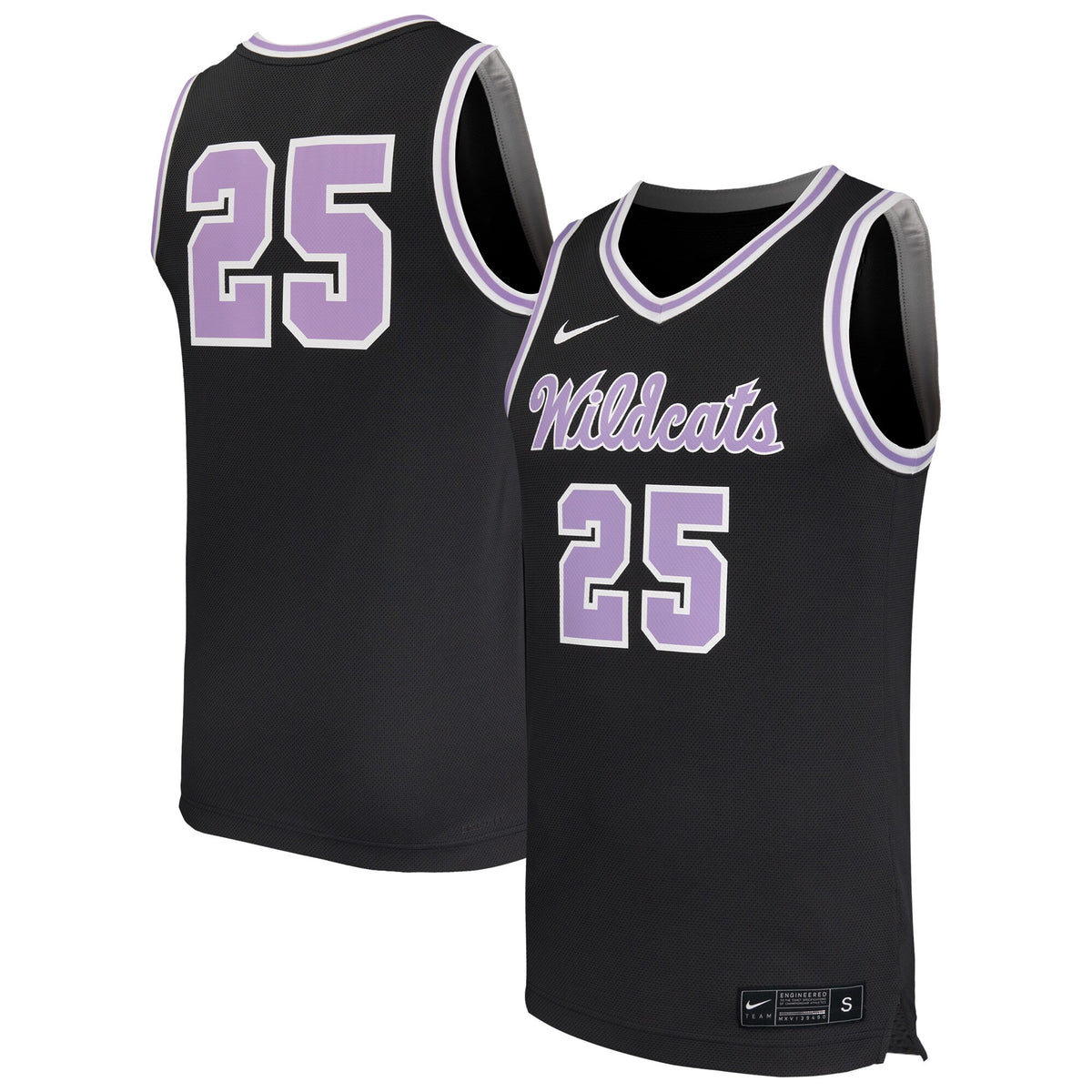 #25 Kansas State Wildcats Replica Basketball Jersey - Black