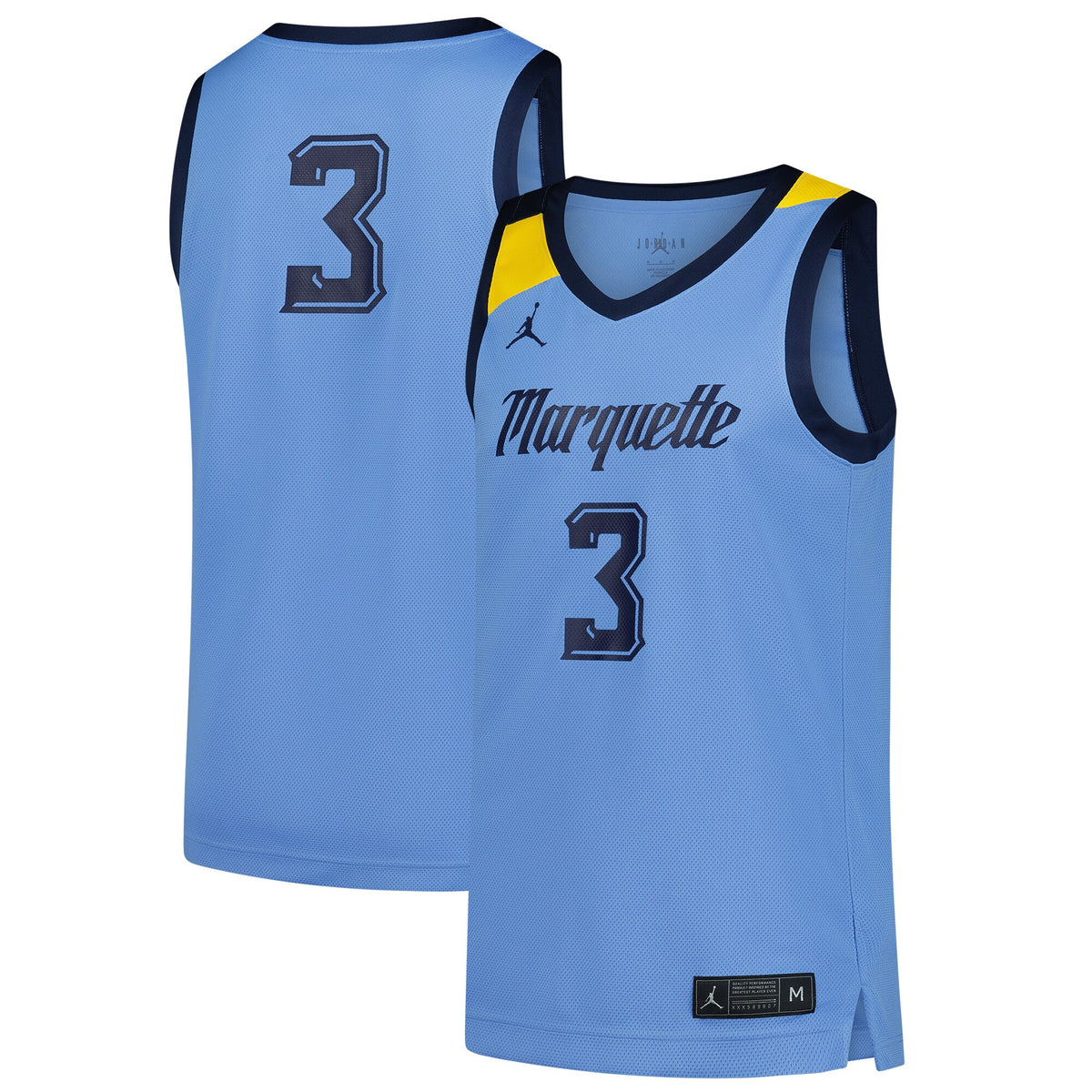 #3 Marquette Golden Eagles Jordan Brand Replica Basketball Jersey - Blue
