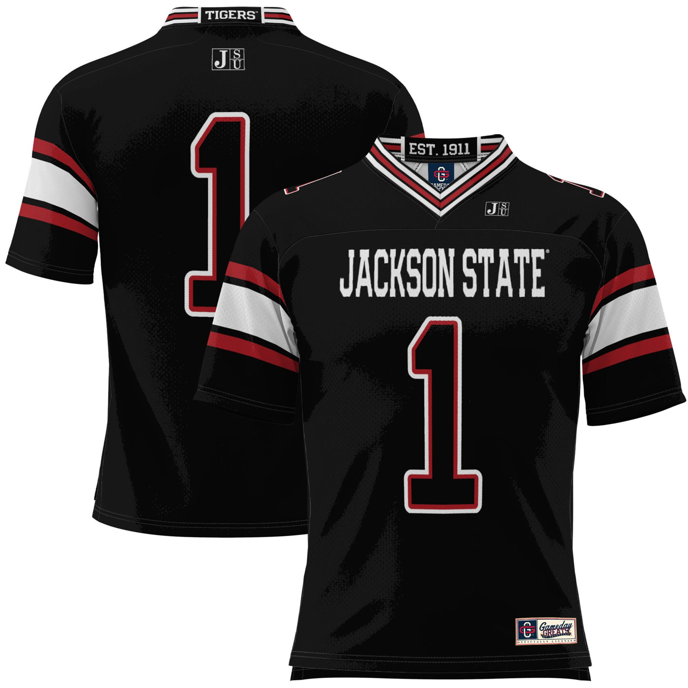 GameDay Greats #1 Black Jackson State Tigers Football Jersey
