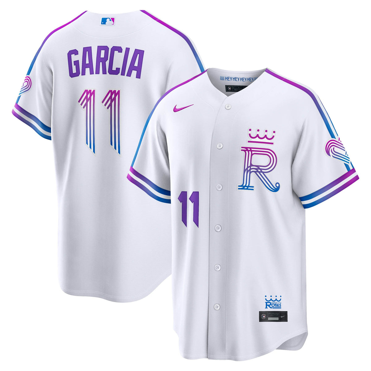 Kansas City Royals Maikel Garcia White 2026 City Connect Stadium Jersey