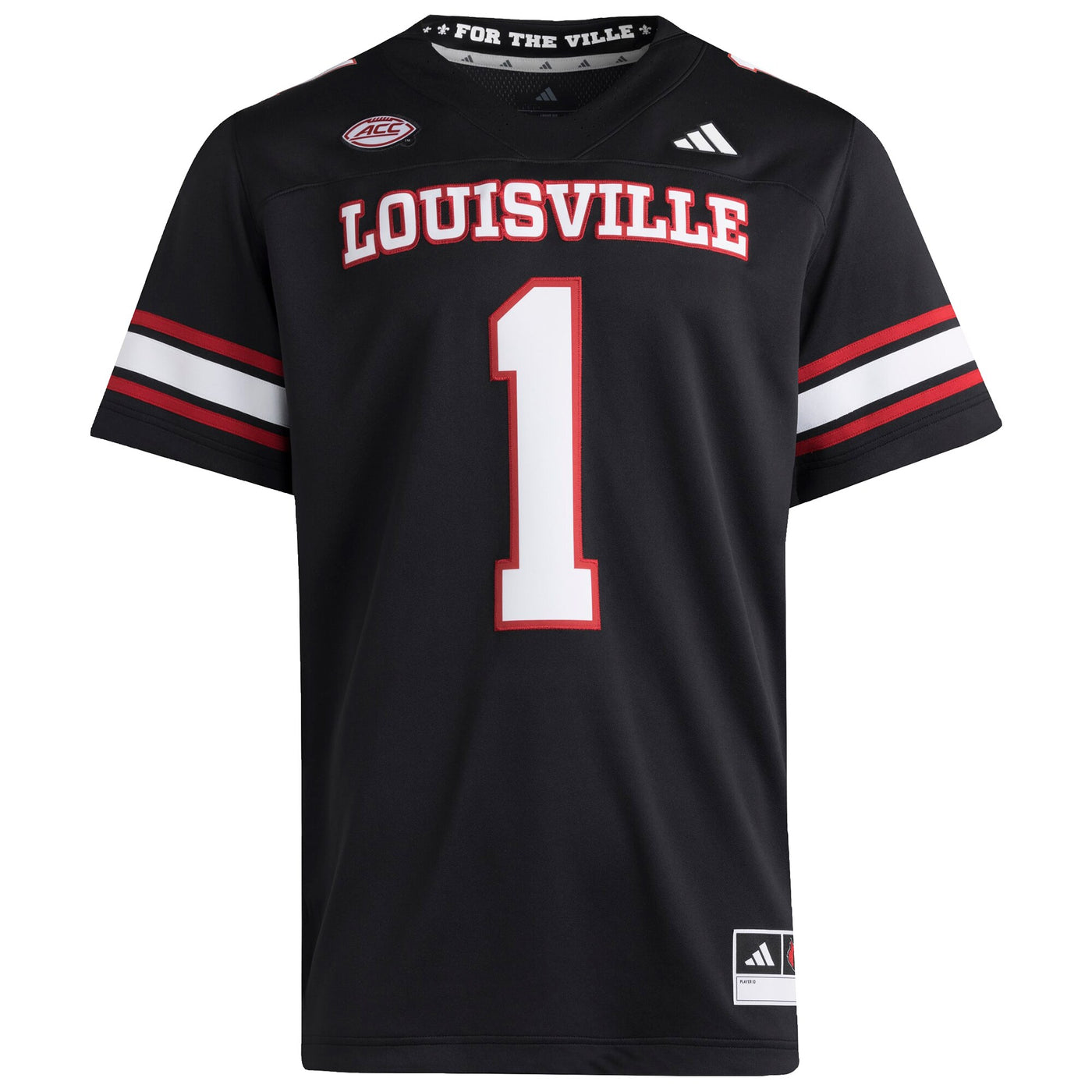 adidas #1 Black Louisville Cardinals Premier Strategy Jersey