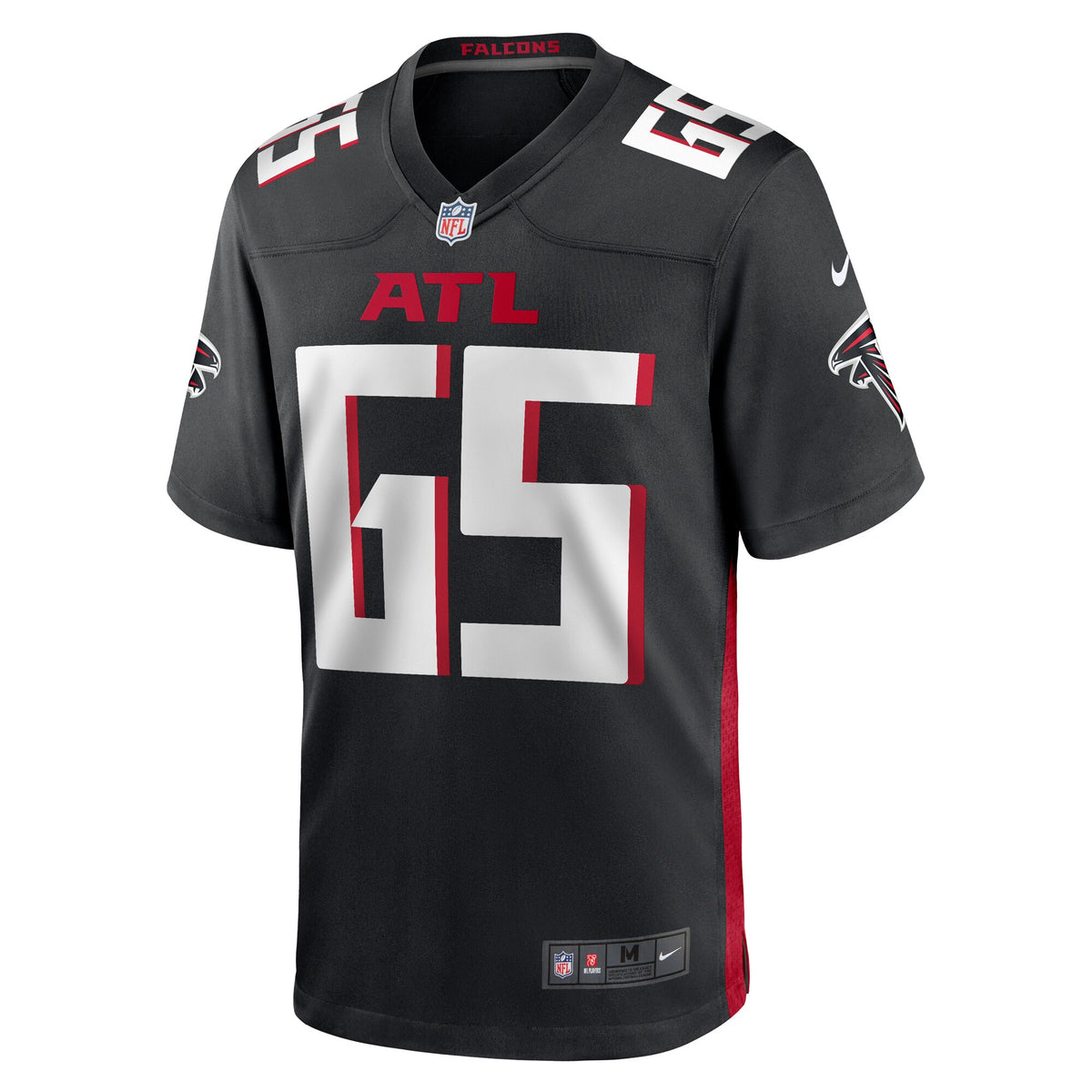 Atlanta Falcons Matthew Bergeron Black Team Game Jersey