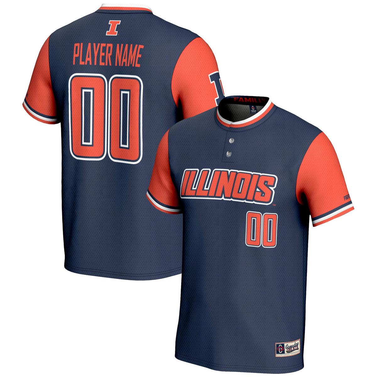 Illinois Fighting Illini GameDay Greats NIL Pick-A-Player Lightweight Softball Jersey - Navy