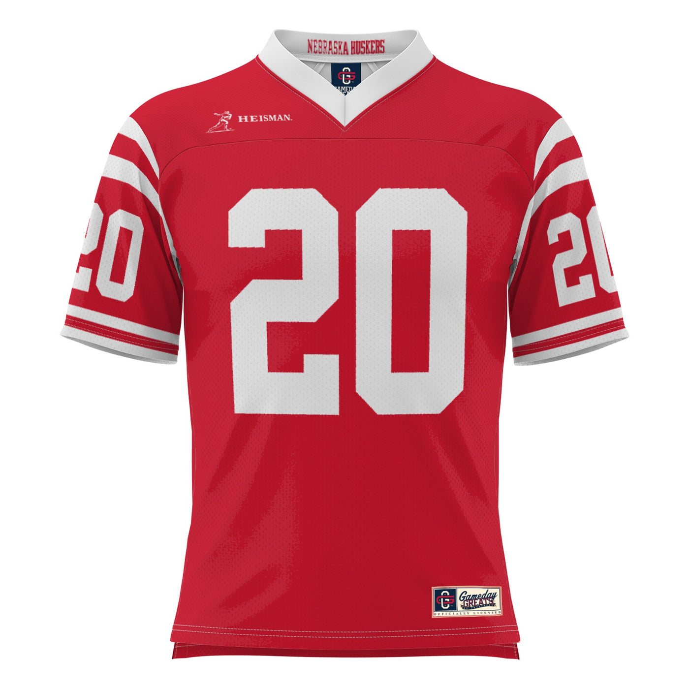 GameDay Greats Johnny Rodgers Scarlet Nebraska Huskers Lightweight Fashion Heisman Jersey
